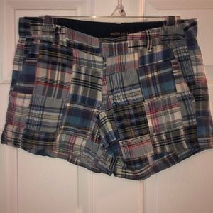 Madras plaid shorts
